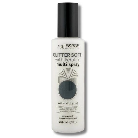 Мультиспрей FULL FORCE GLITTER SOFT with keratin multi spray для блеска с кератином 200 мл 10285 фото