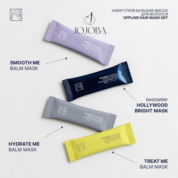 Набір стіків NATUREAL OFFLINE HAIR MASK SET Бальзам-маски 4 х 10 мл 2100 фото