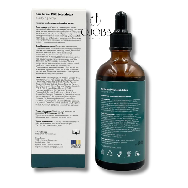 Очищаючий лосьйон детокс FULL FORCE HAIR LOTION PRE TOTAL DETOX PURIFYING SCALP 100 мл 1020 фото