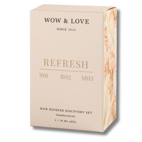 Набір WOW&LOVE REFRESH DISCOVERY SET для комплексного догляду за волоссям 3 х 30 мл 20231 фото