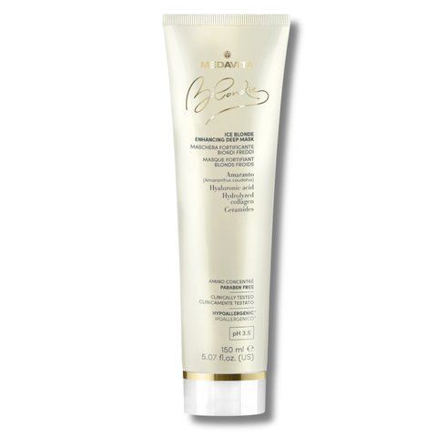 Маска Medavita Blondie Ice Blonde Enhancing Deep Mask Питательная для защиты и усиления холодных оттенков блонда 150 мл 10091 фото