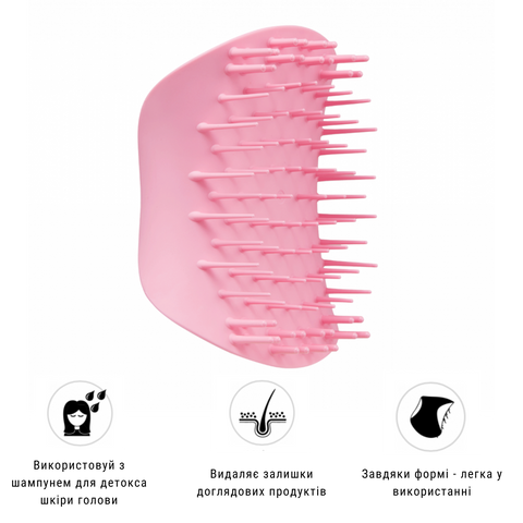 Расческа TANGLE TEEZER The Scalp Exfoliator And Massager Pretty Pink 6006_037 фото