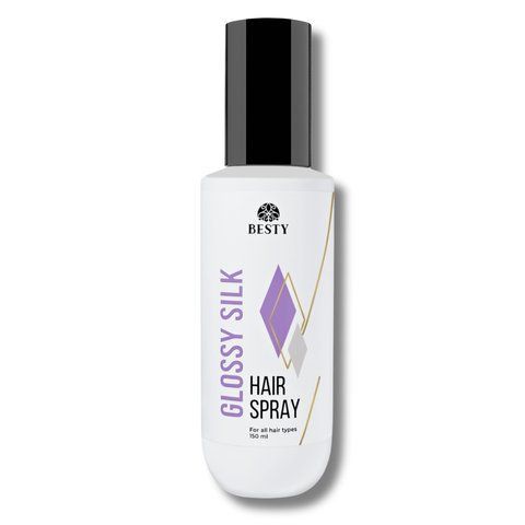 Спрей BESTY Glossy Silk Hair Spray термозахисний для зволоження, відновлення та гладкості 150 мл 10389 фото