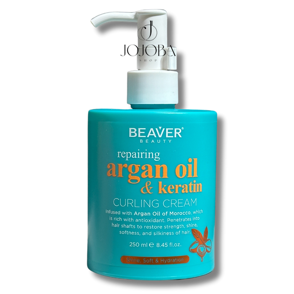 Крем BEAVER Argan Oil & Keratin CURLING CREAM для додання кудрям пружності 250 мл 5155 фото