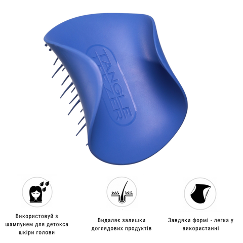 Расческа TANGLE TEEZER The Scalp Exfoliator And Massager Blue Cyan 6006_039 фото