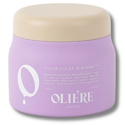 Маска OLIERE PARIS Color EClat Acai для нейтрализации желтых и оранжевых оттенков 500 мл 10202 фото