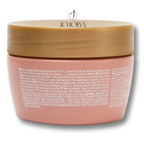 Маска BEAVER Brazilian Keratin Smoothing Hair Mask для уплотнения и эластичности волос 250 мл 1757 фото