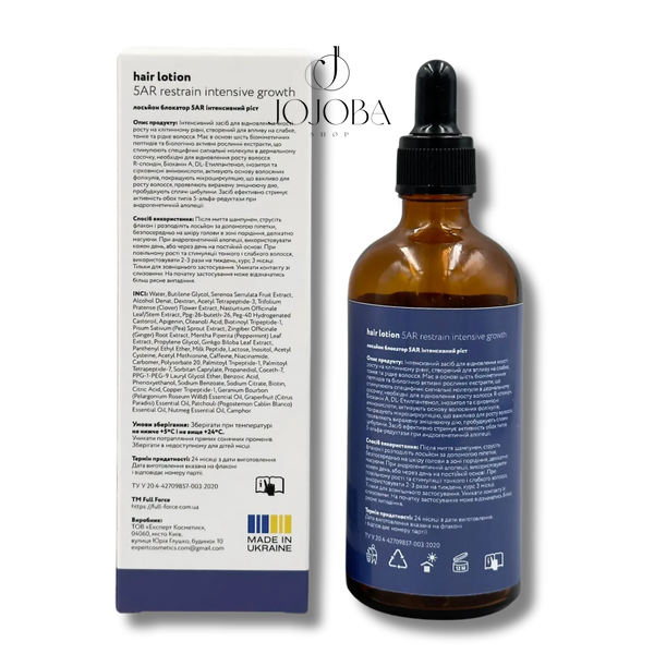 Лосьйон-блокатор 5AR для росту волосся FULL FORCE HAIR LOTION 5AR RESTRAIN INTENSIVE GROWTH 100 мл 5179 фото