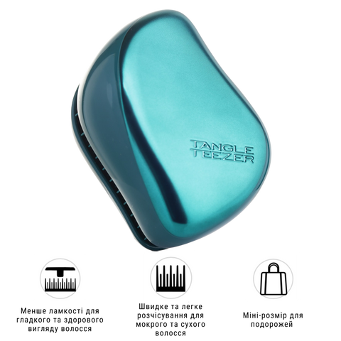 Расческа TANGLE TEEZER Compact Styler Cyan Glitter 6006_045 фото