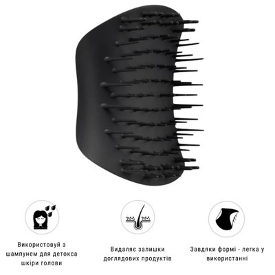 Расческа TANGLE TEEZER The Scalp Exfoliator And Massager Onyx Black 6091 фото