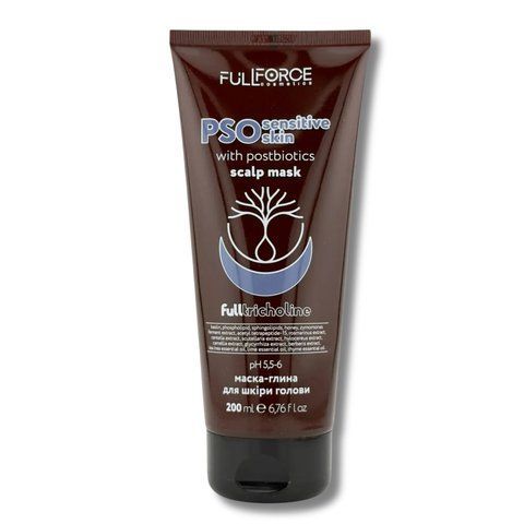 Маска-глина FULL FORCE PSO SENSITIVE SKIN scalp mask постбіотична для шкіри голови 200 мл 10316 фото