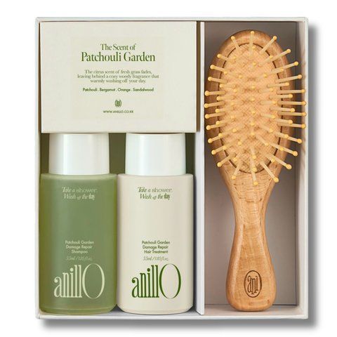 ANILLO Набір для волосся anillo Patchouli Garden Damage Repair Hair and Brush SET 1938 фото