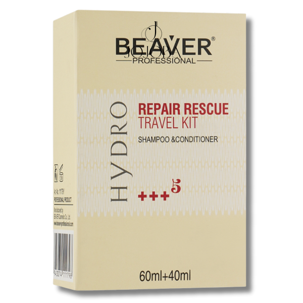 Дорожный набор BEAVER Repair Resque &laquo;Интенсивное восстановление&raquo; шампунь 60мл + кондиционер 40 мл 1346 фото