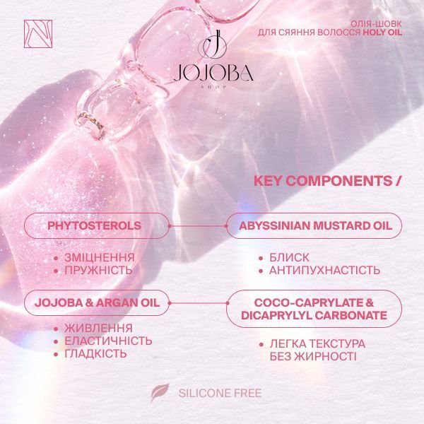 Олія-шовк NATUREAL HOLY OIL для сяяння волосся 30 мл 10121 фото