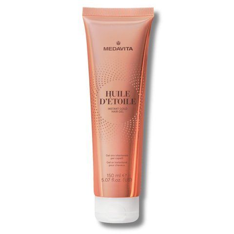 Золотий гель Medavita Huile D'etoile Instant Gold Hair Gel Glitter для миттєвого блиску 150 мл 1848 фото